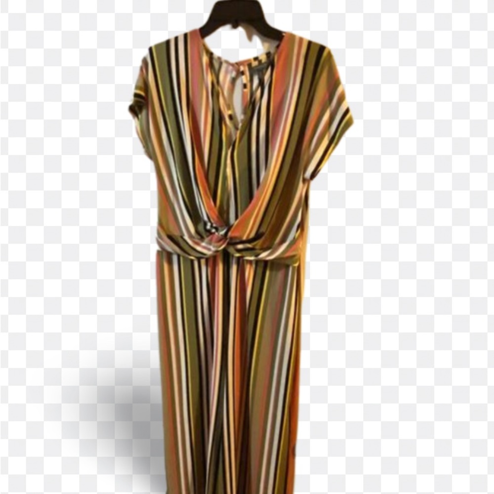 NWT women’s XL jumpsuit Madison multi color striped
